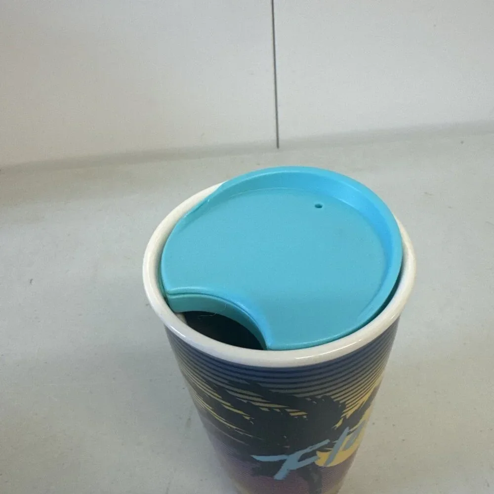 Starbucks Florida Retro Graphic Travel 12oz Double Wall Ceramic‎ Tumbler Cup